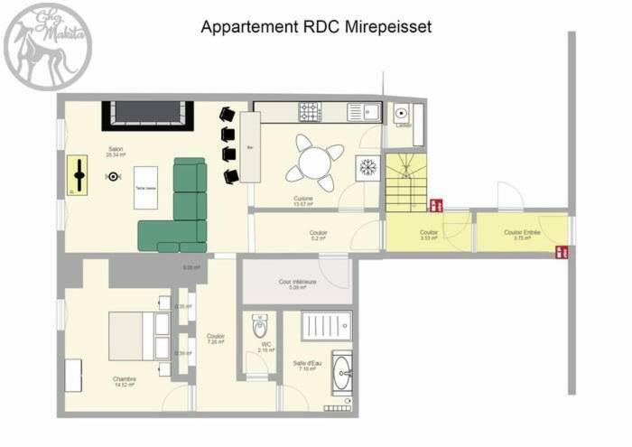 Апартаменти Chez Makita - Rdc Mirepeisset Екстер'єр фото